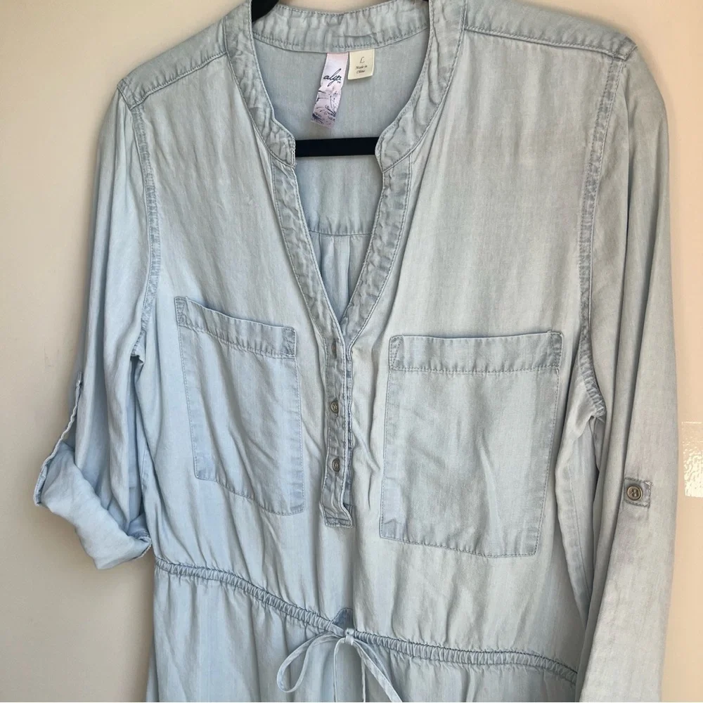 Alya Light Blue High Low Dress - Size Large - Picture 6 of 11